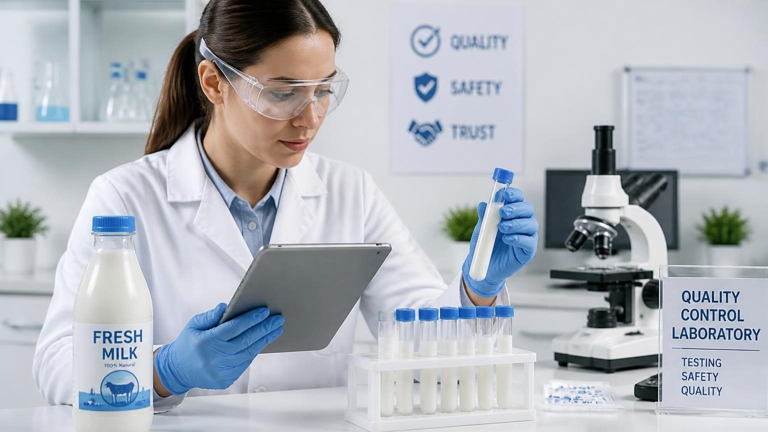 Milk quality testing laboratory